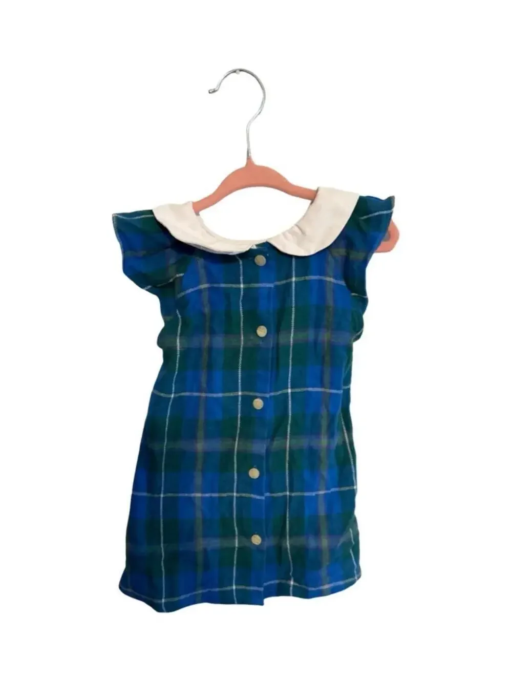 CPC Childrenswear Rowayton Plaid Bloomer Set Girls 12-18M Blue Green Outfit NWT